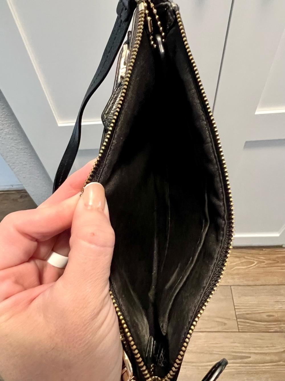 🤎Coach Brown/Black Signature Wristlet + Matching Leather Zip Pouch - Picture 8 of 11